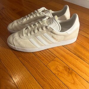 Adidas Gazelle Men's Beige, Cloud White , Off White,Sneakers Size 11.5